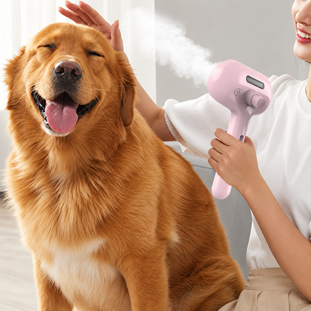 Rechargeable Mist Pet Grooming Brush