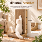 L-Shaped Wood & Cardboard Cat Scratcher