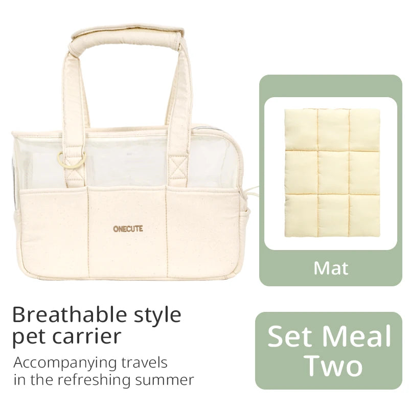 Bag + Mat / S Breathable Pet Tote Carrier