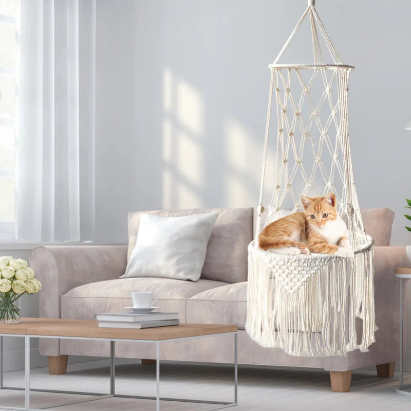 Macramé Hanging Cat Beds & Cushions