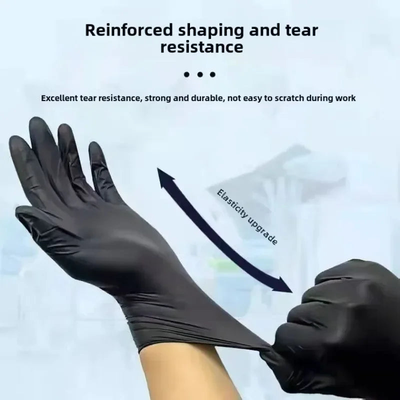 Black Disposable Cleaning Gloves — detail view 6
