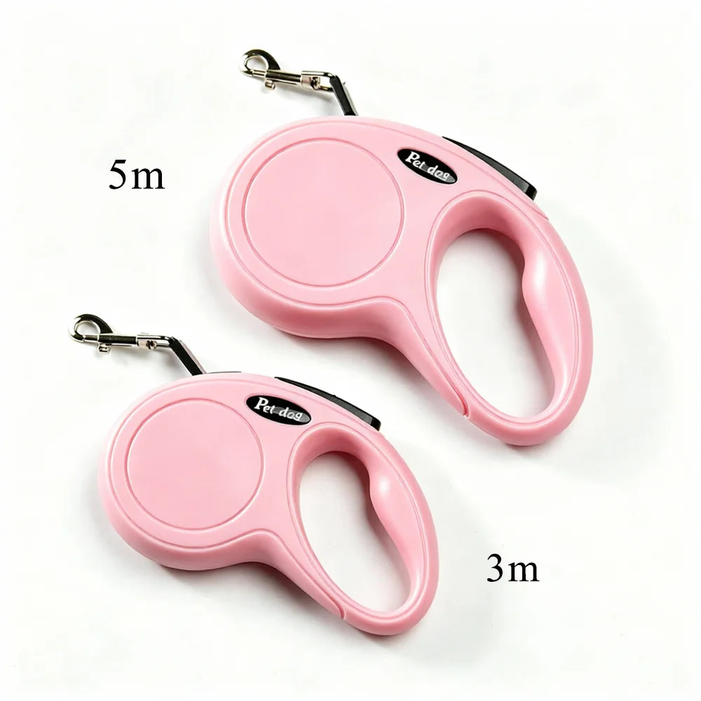 Soft Pink Compact Retractable Leash & Reflector Accessories