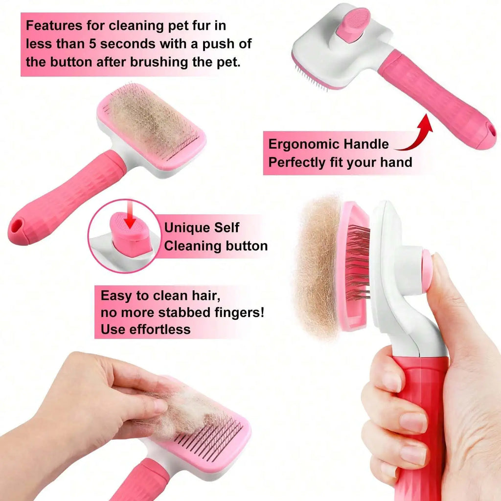 Self-Cleaning Slicker Brush