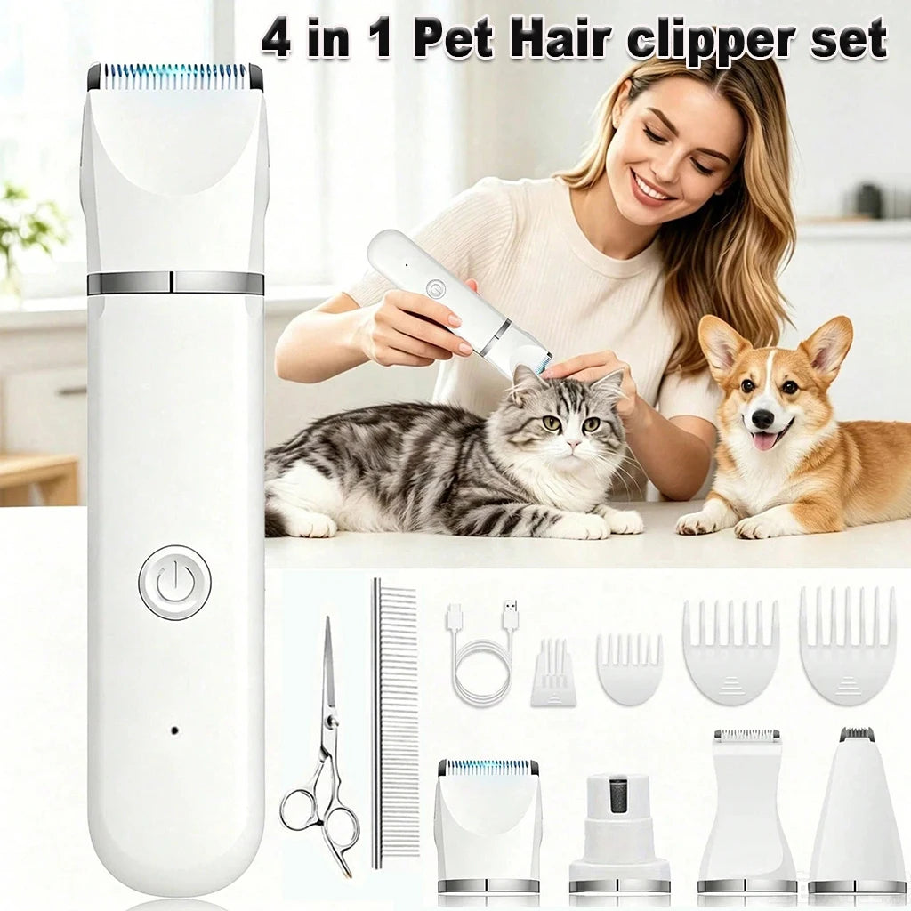 4-in-1 Rechargeable Pet Grooming Kit