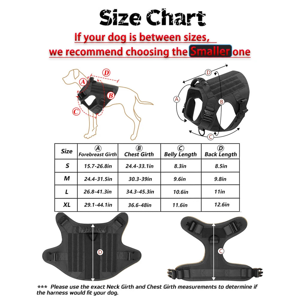 Tactical Dog Harness & Walking Set