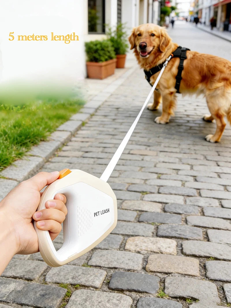 Three-Position Brake Retractable Dog Leash