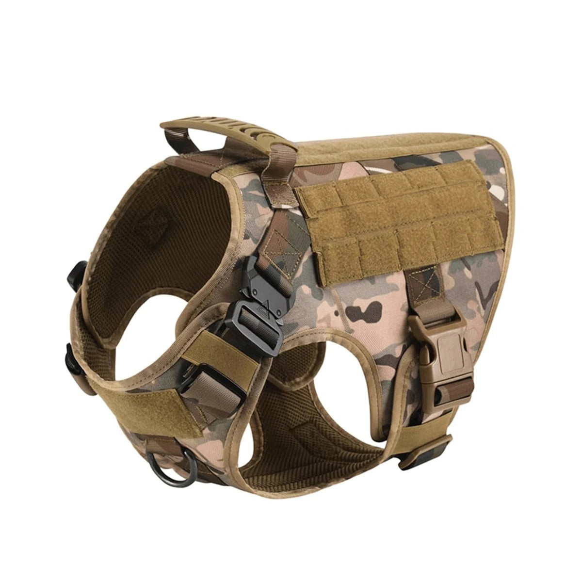 Camouflage Tactical Dog Harness & Walking Set