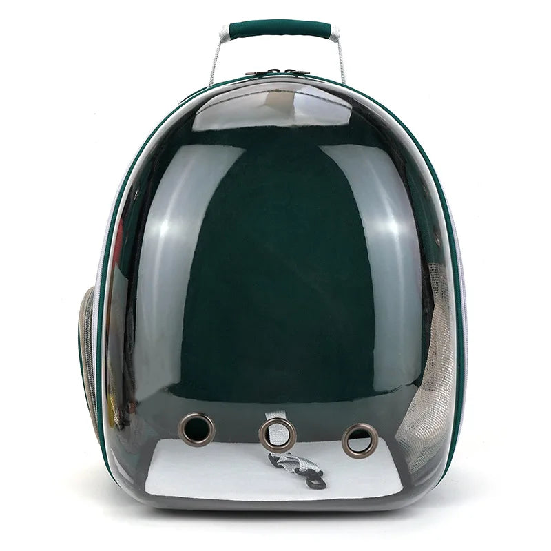 Green Panoramic Pet Carrier Backpack