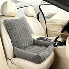 Dark gray padded single-seat pet car bed