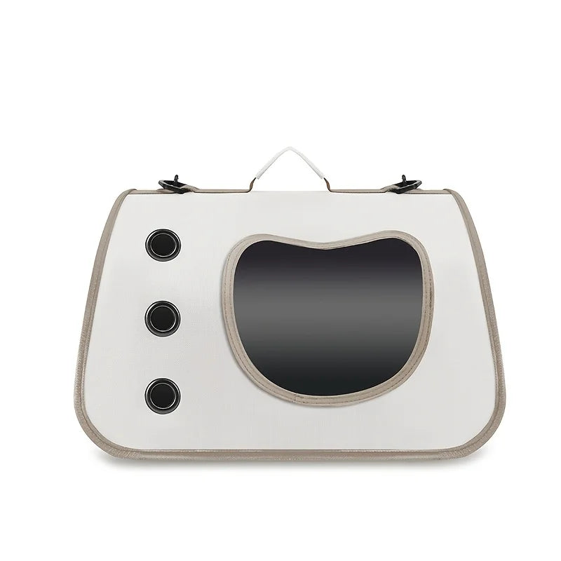 White foldable Oxford pet carrier