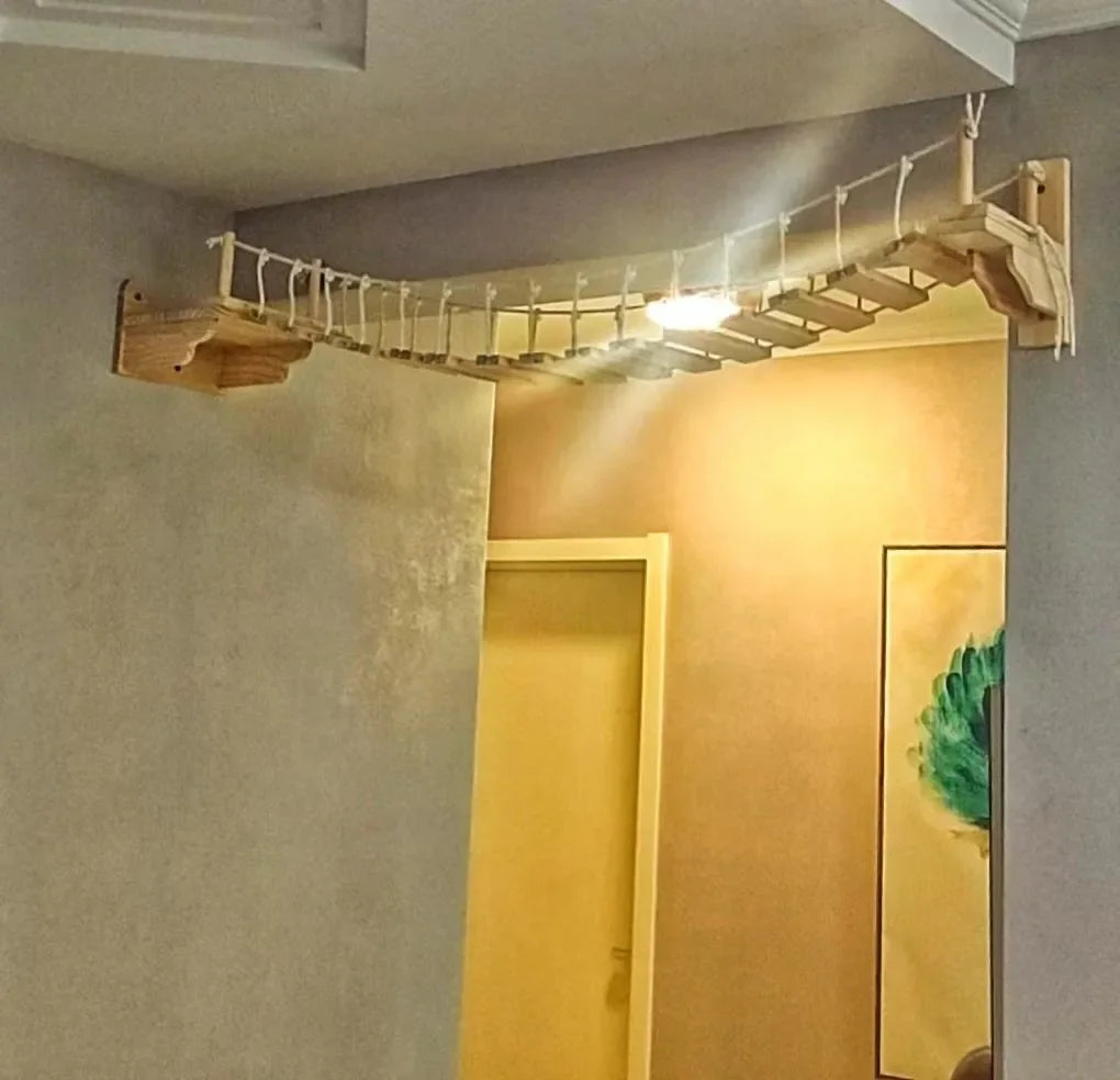 Pine & Sisal Wall-Mounted Cat Bridge