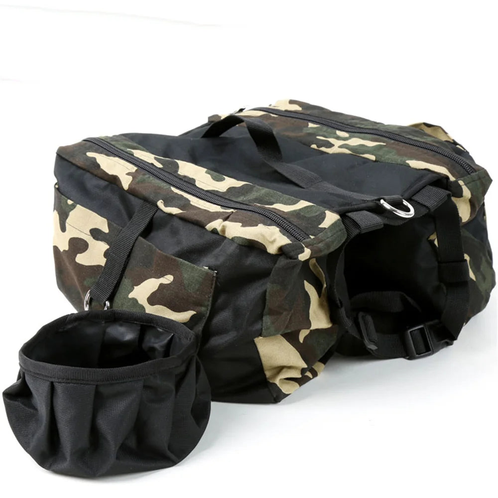 M Camouflage Dog Saddle Pack