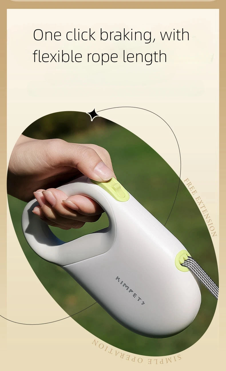 KIMPET™ Striped Tape Retractable Dog Leash