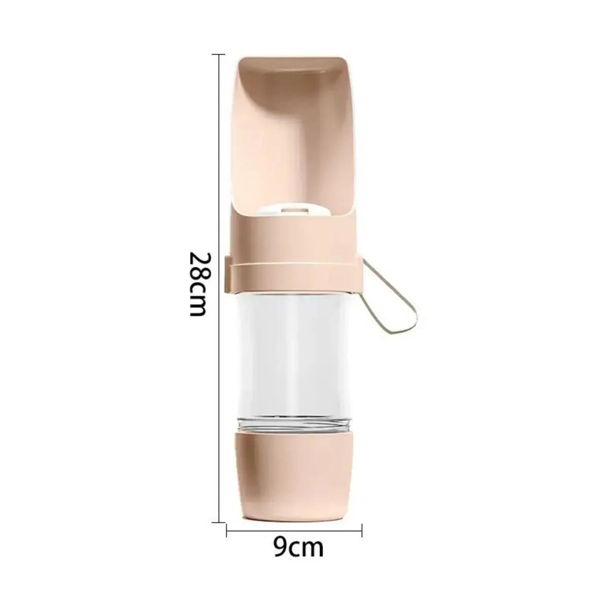 2-in-1 Travel Water Bottle & Food Cup - Pink