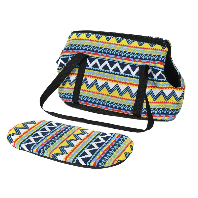 Geometric stripe carrier lifestyle view