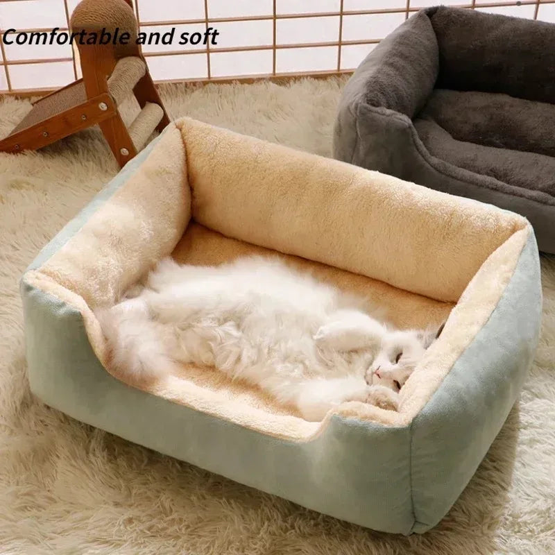 Plush Bolster Pet Bed — product view 3