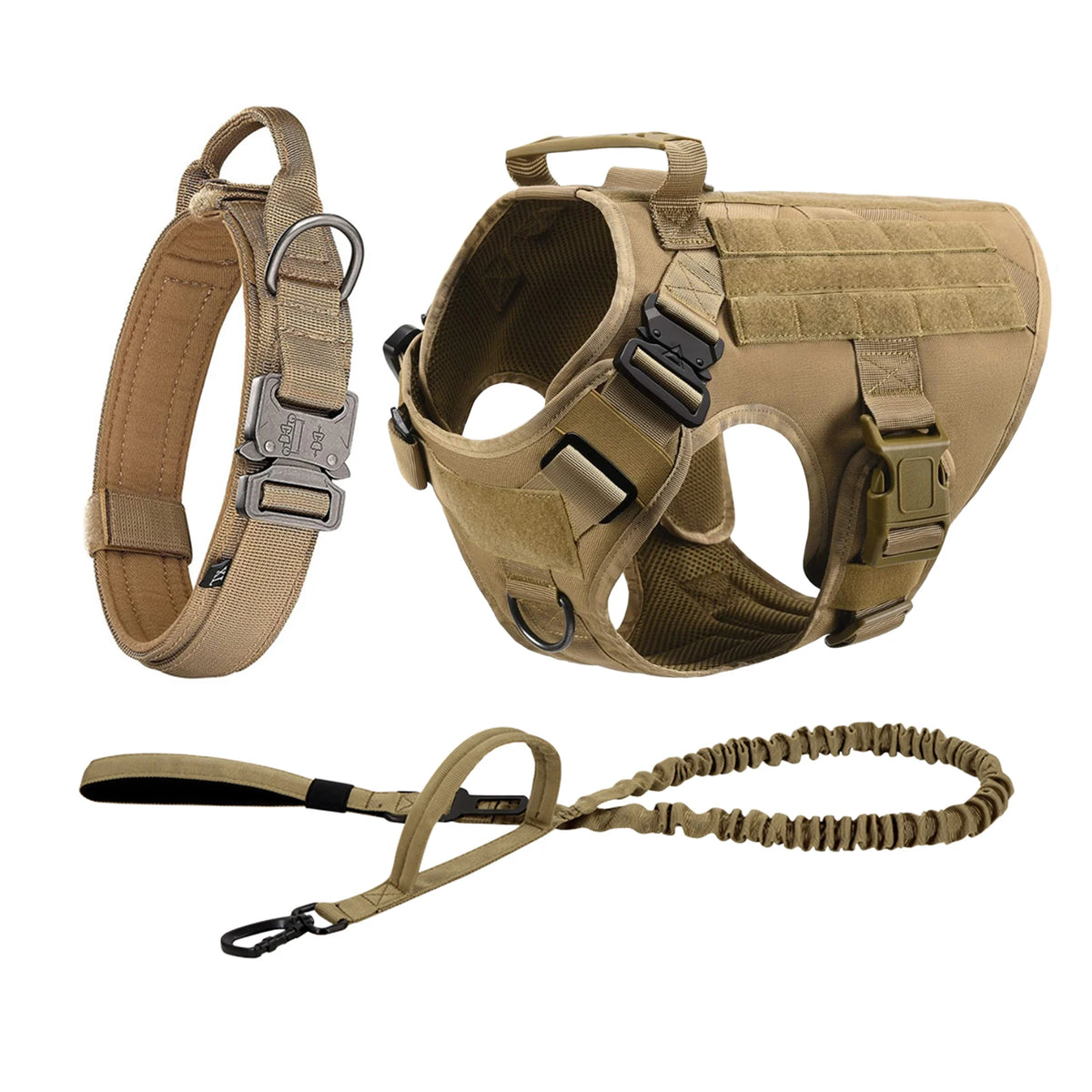 Tactical Dog Harness & Walking Set