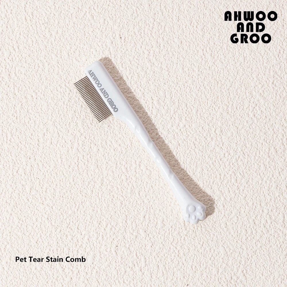 White pet face comb
