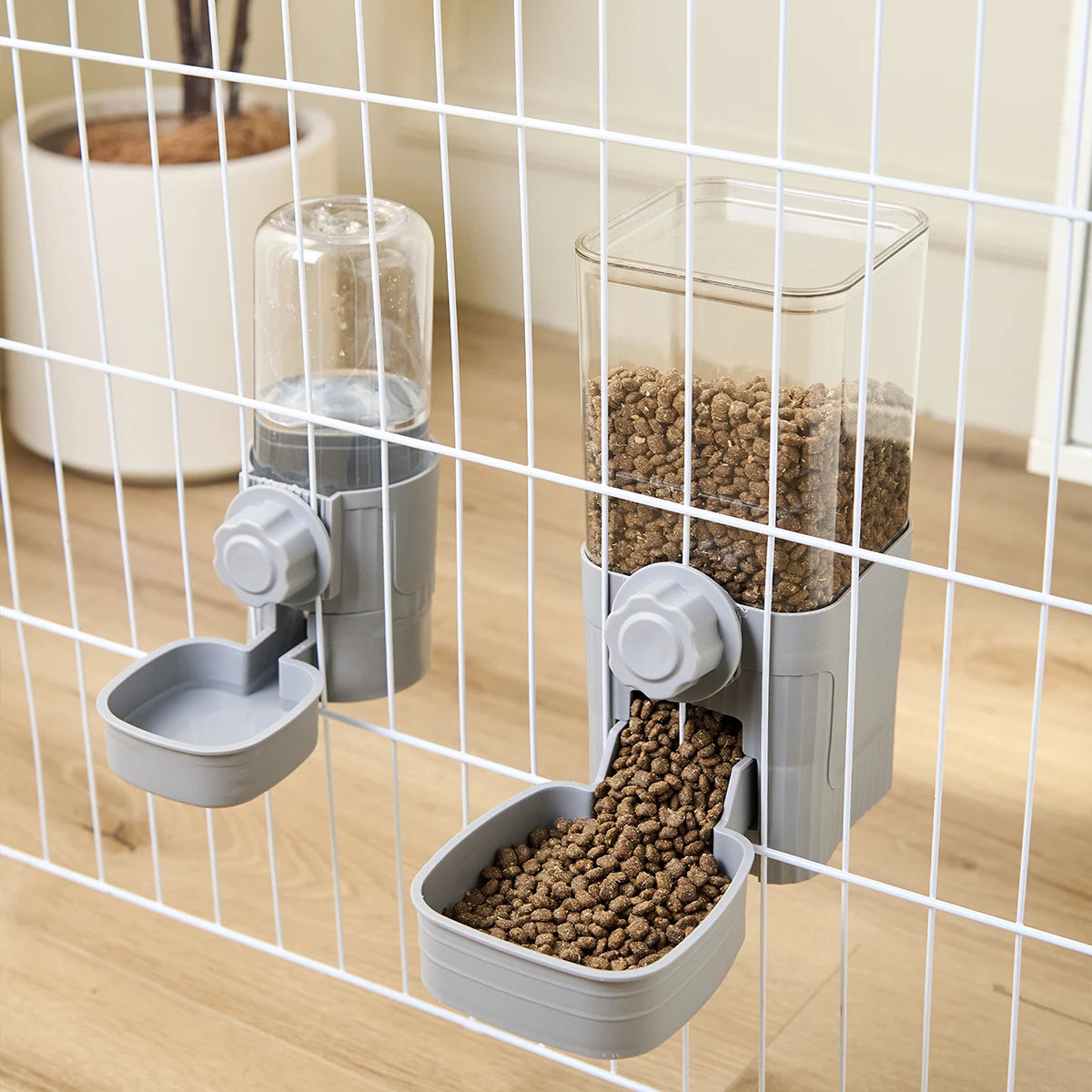 Cage-Mounted Pet Feeder & Waterer product overview