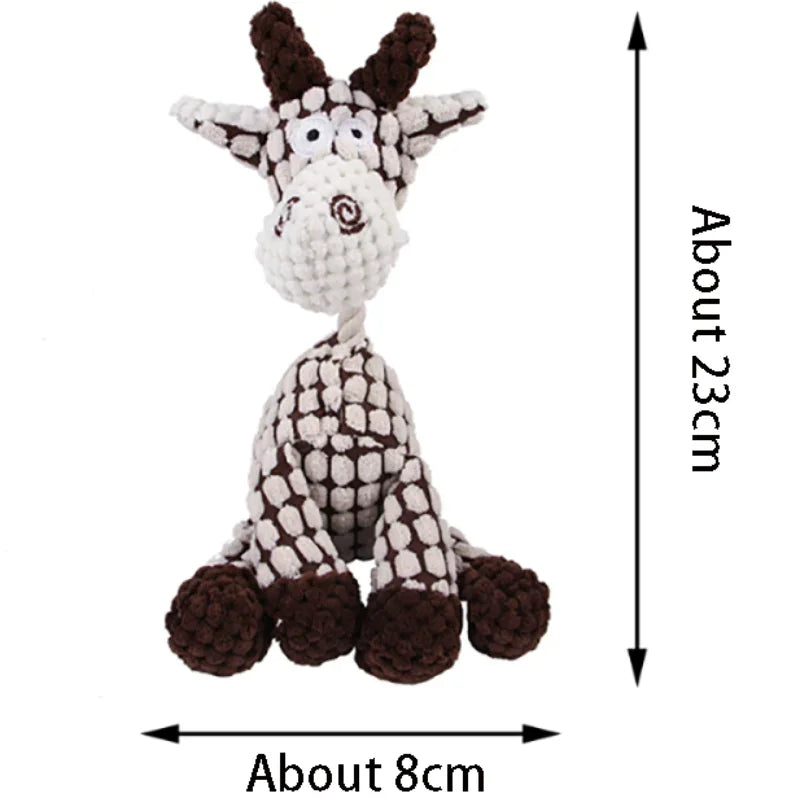 Squeaky Plush Animal Dog Toy
