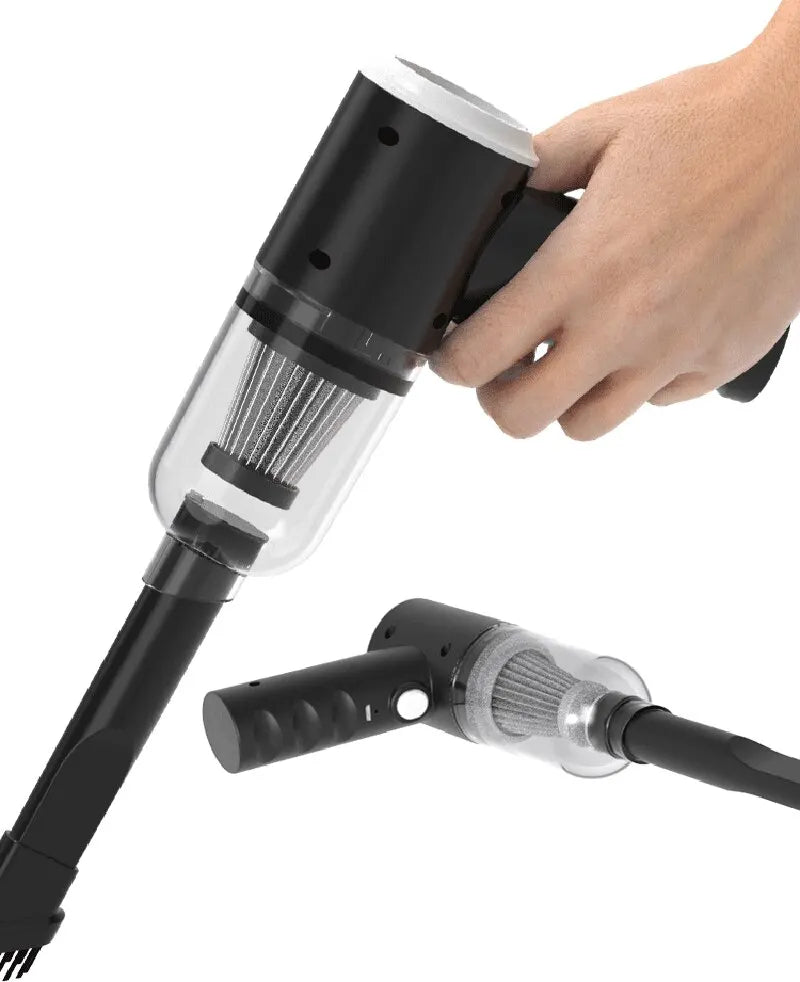 Handheld vacuum assembled with crevice and brush tools
