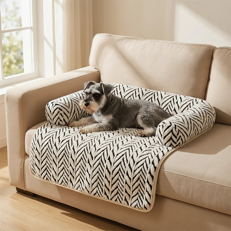 Pet Sofa Bed Mat With Side Bolsters