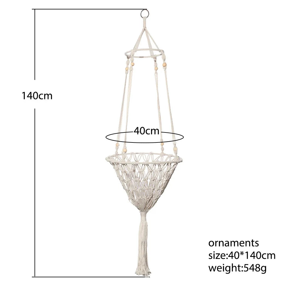 Macramé Hanging Cat Beds & Cushions — Cat Basket / 15.7 in / 40 cm