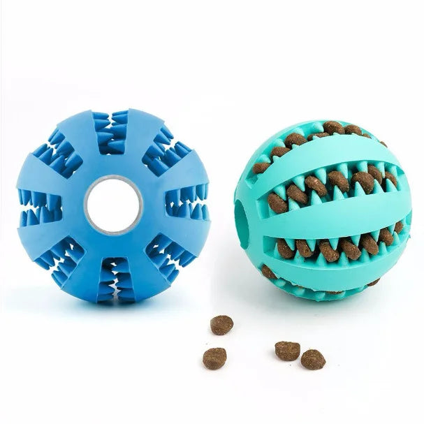 Textured Treat-Dispensing Dog Ball