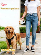 Three-Position Brake Retractable Dog Leash