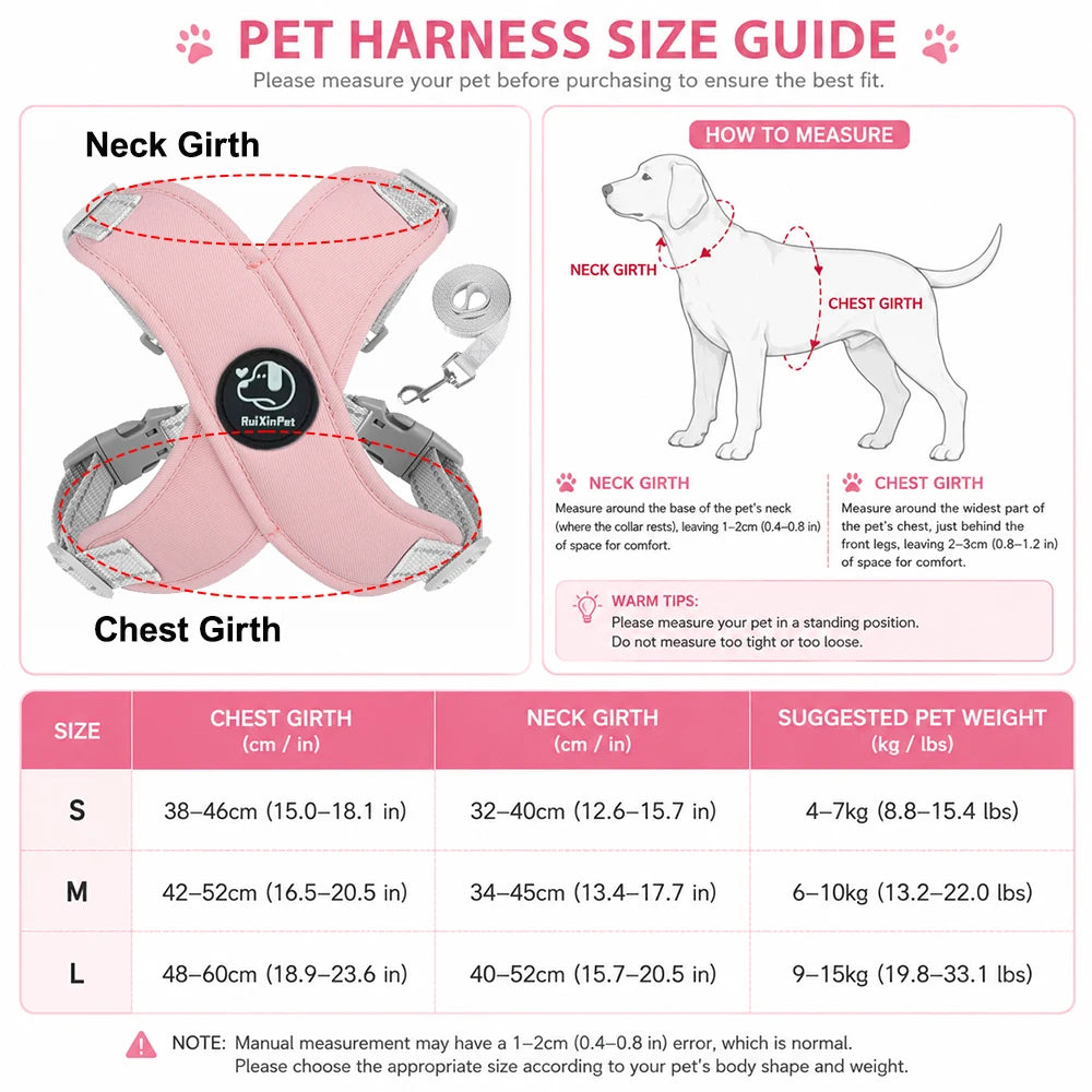Reflective Adjustable Pet Harness Set — detail view 5