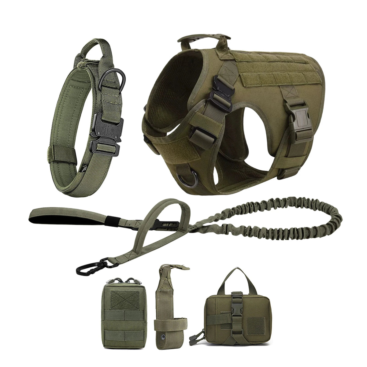 Tactical Dog Harness & Walking Set