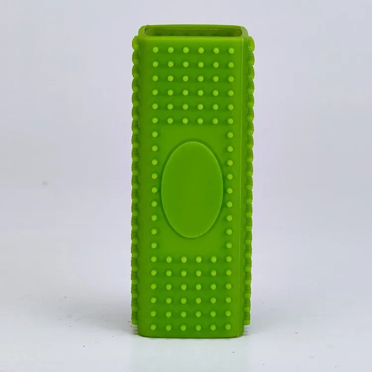 Green silicone pet hair lifting brush