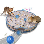 Automatic rolling ball moving beneath the printed hideaway pouch