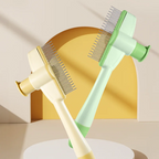 Side view of the two grooming comb colors