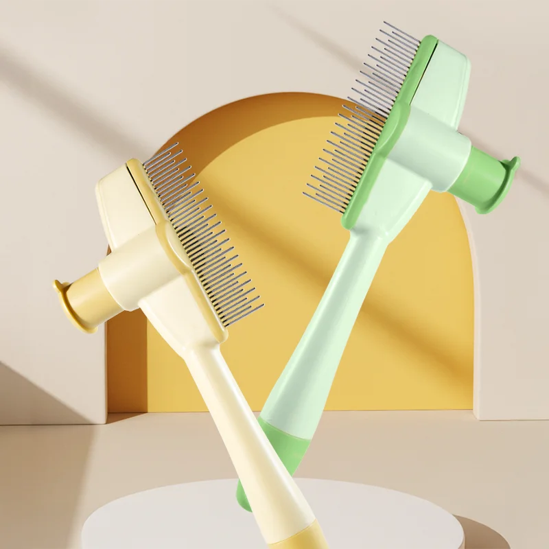 Side view of the two grooming comb colors