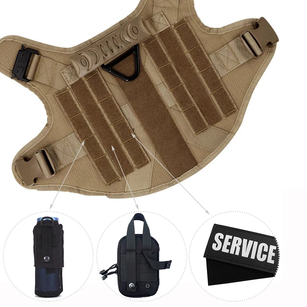 Tactical Dog Harness & Walking Set