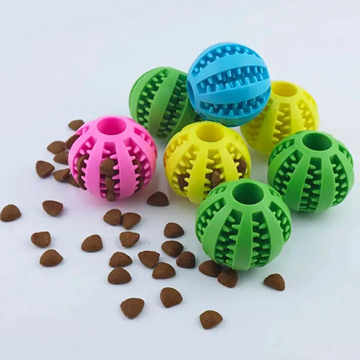 Textured Treat-Dispensing Dog Ball