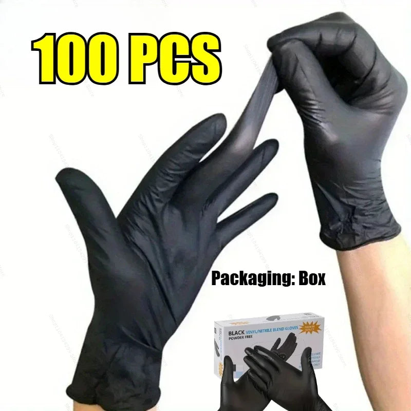 Black Disposable Cleaning Gloves — detail view 8