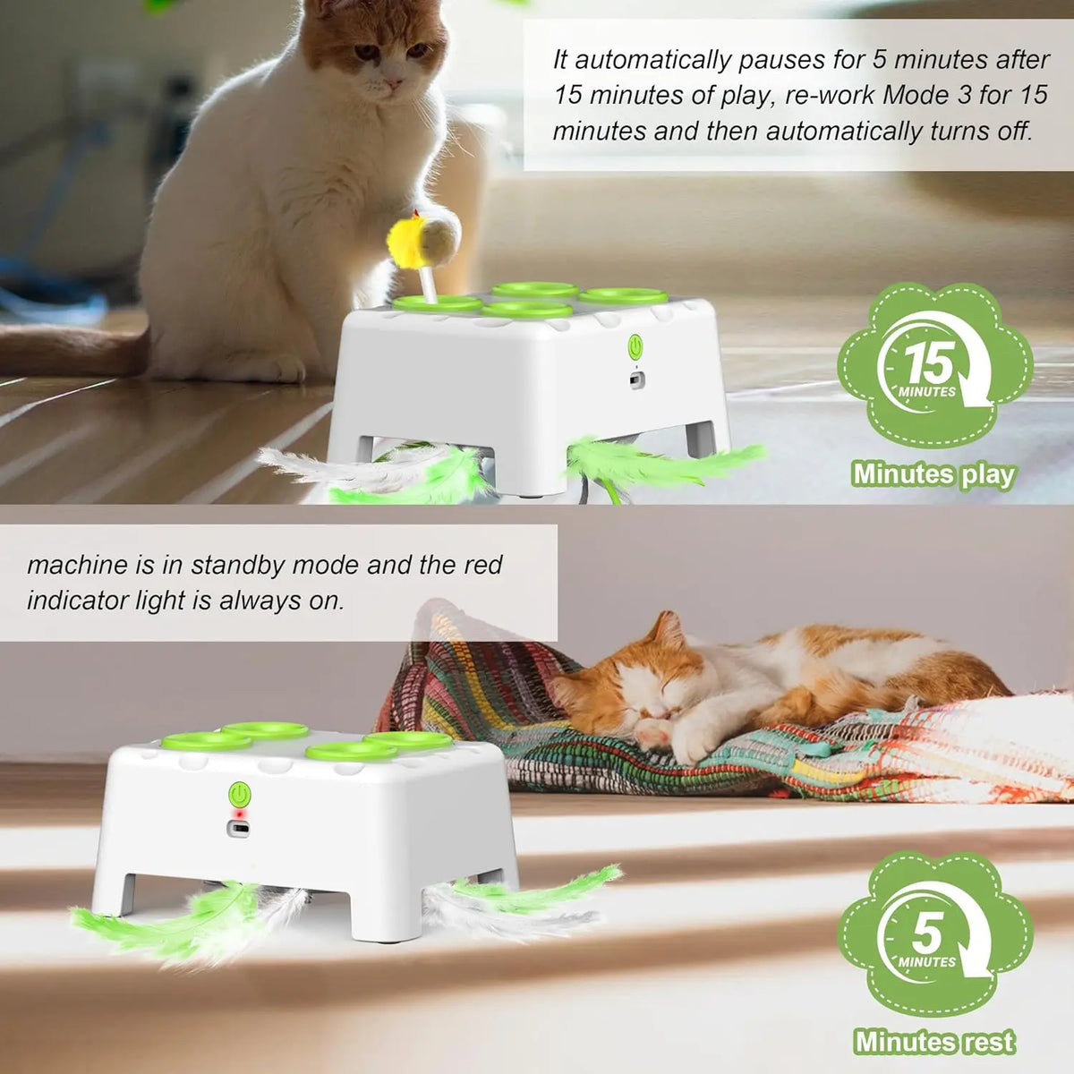 Rechargeable Pop-Up Cat Play Station