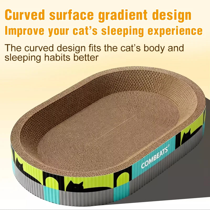 Curved oval scratcher bed shape