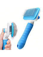 Blue Self-Cleaning Slicker Brush
