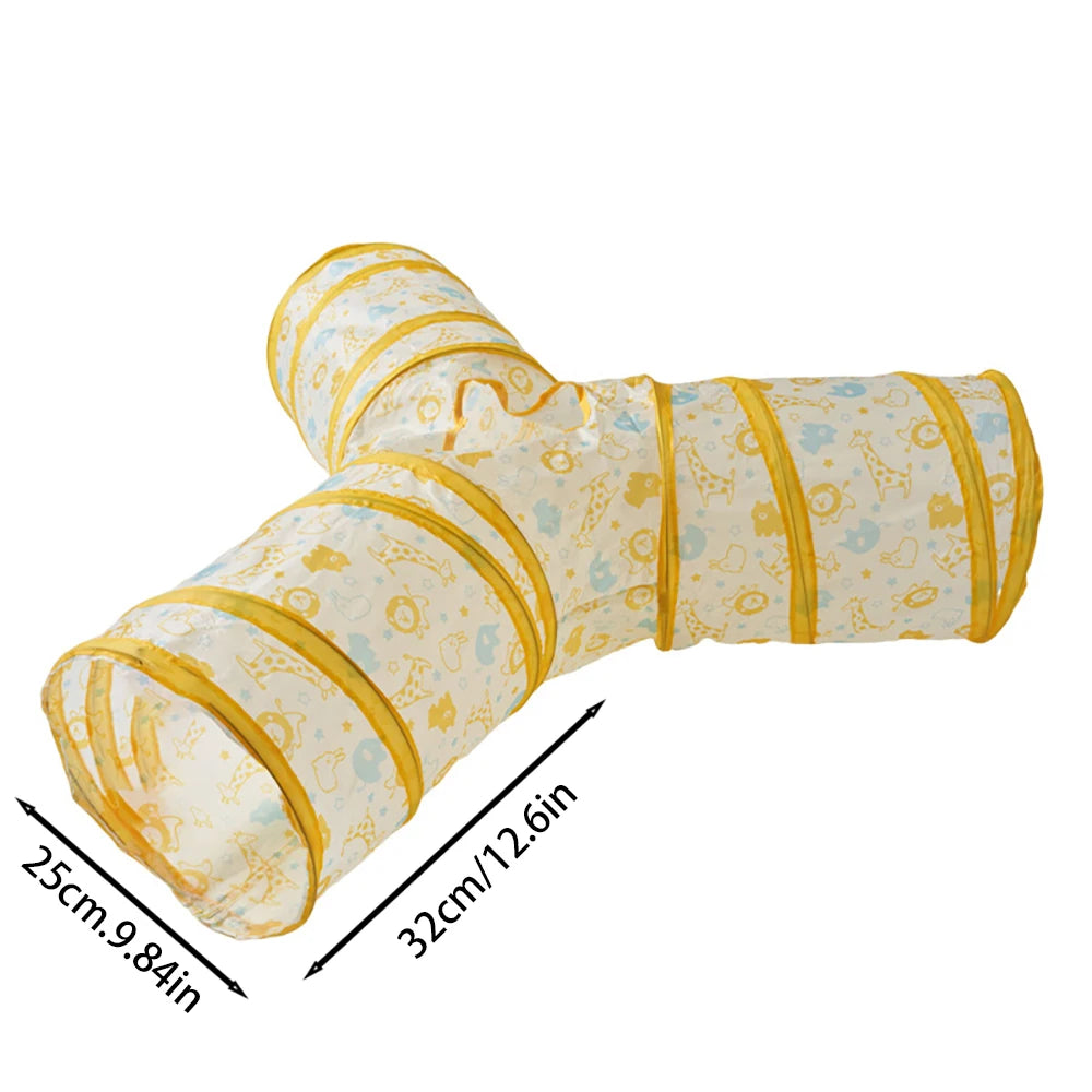 Yellow 3-Way Y cat tunnel