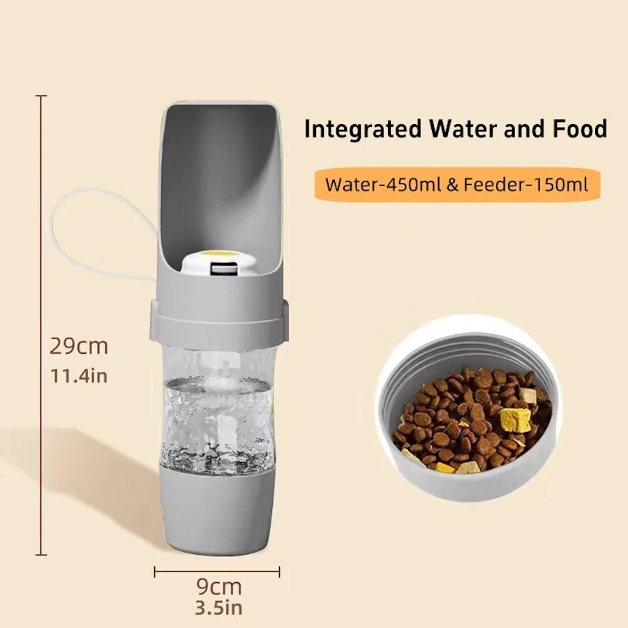 2-in-1 Travel Water Bottle & Food Cup