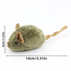 Plush mouse dimensions of approximately 14 by 4 cm