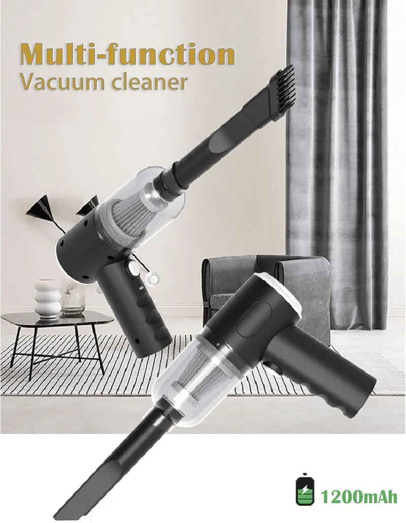 Handheld vacuum in suction and blower configurations