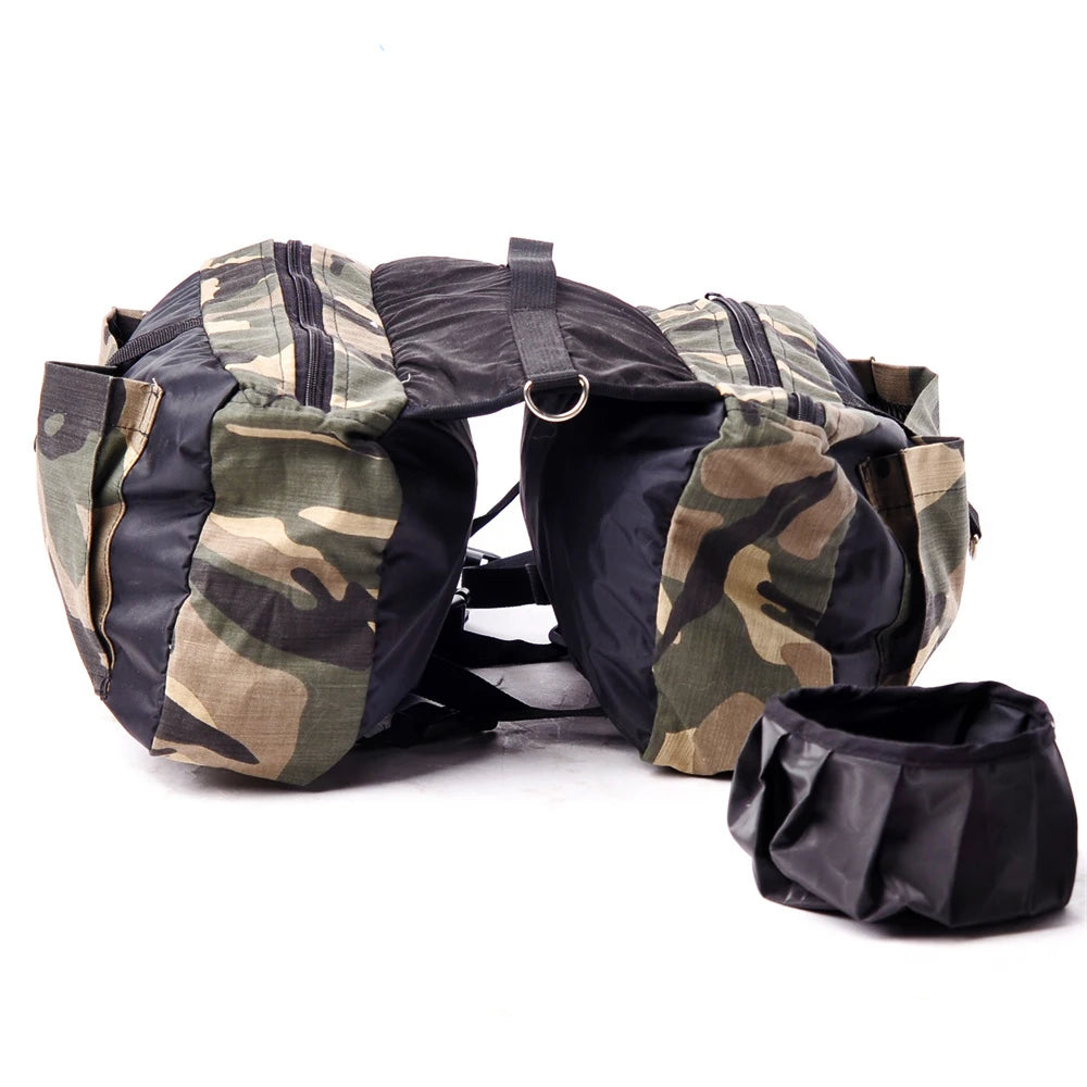 Camouflage Dog Saddle Pack