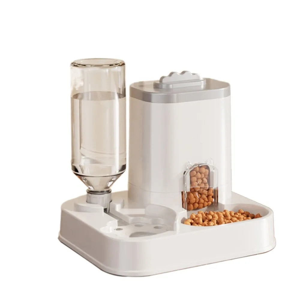 Gray gravity food and water station