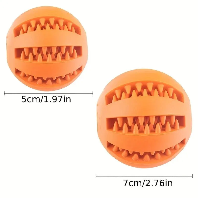 Rubber Treat-Dispensing Dog Ball — detail view 3