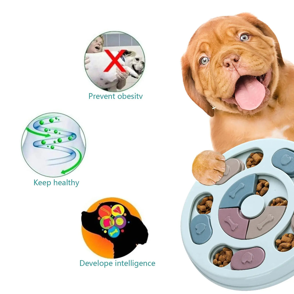 Round Sliding Dog Treat Puzzle