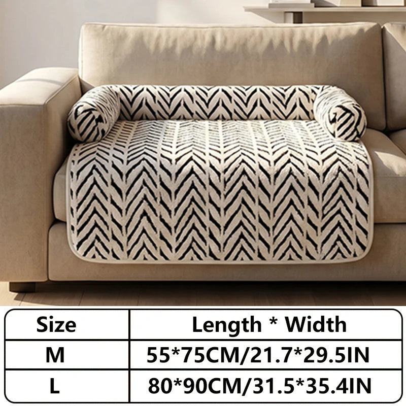 Pet Sofa Bed Mat With Side Bolsters